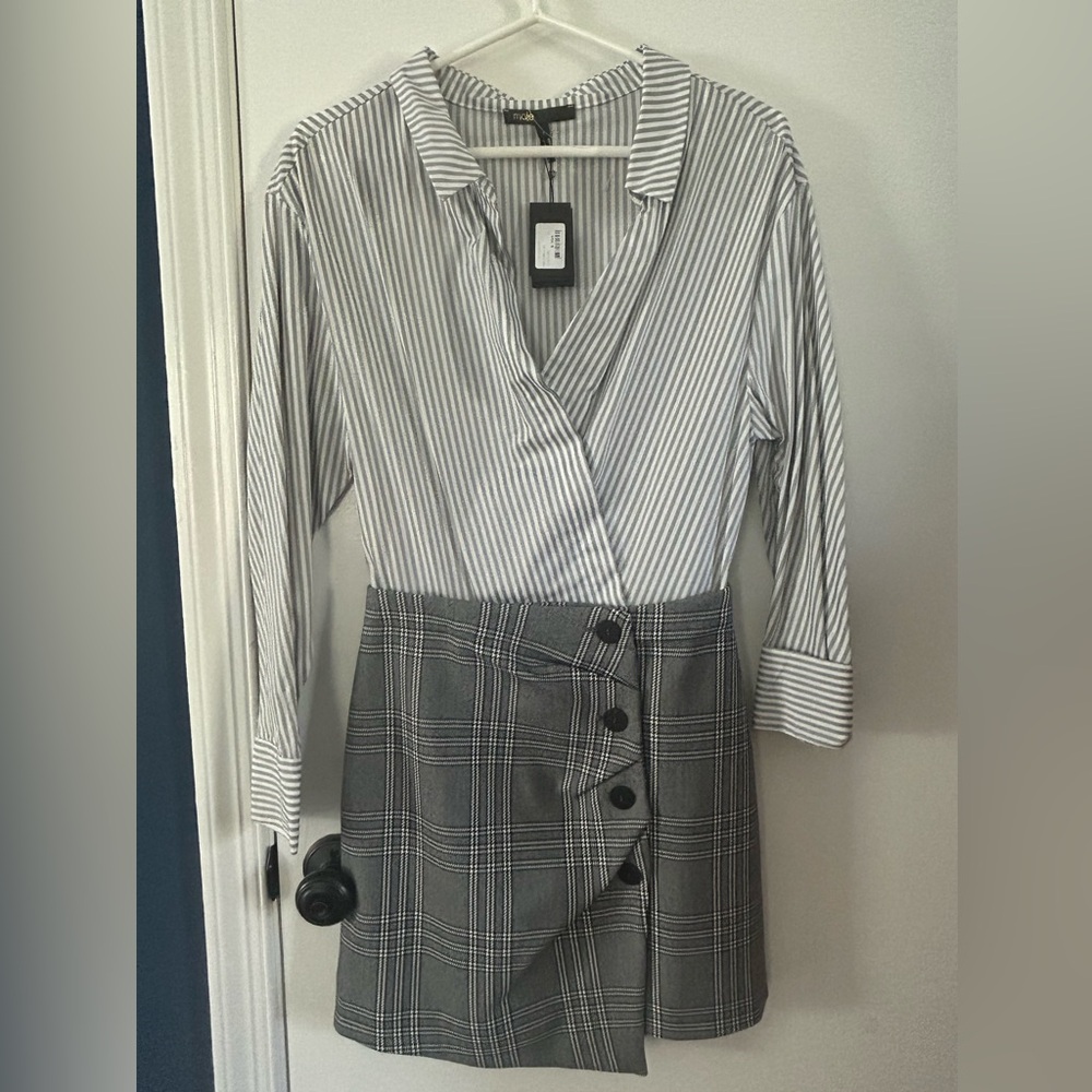 NWT Maje Mixed Media 2-in-1 Dress (size 1)
Size 1=XS/S